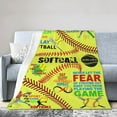 thumbnail image 3 of Softball Blanket - Softball Blankets Softball Gifts for Men Women Plush Softball Blanket for Couch Bed Sofa Home Decor 40"X50", 3 of 6