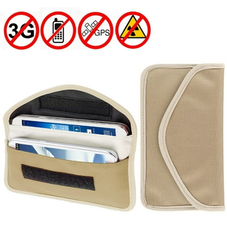 Anti-Radiation Bag Anti-Tracking Pouch EMF Protection for Phone Anti-spying GPS RFID Signal Blocker Bag Cell Phone Case For Devices Upto 6.3 Inches