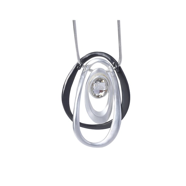 Minnieouse Mujer suéter cristal collar aleación moda decoración collares colgante joyería ropa accesorio para vacaciones Ropa, zapatos y accesorios Miscelánea Negro plata Minnieouse AP014934-02