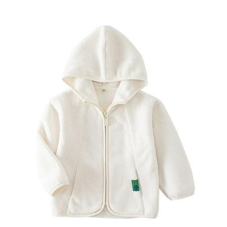 Toddler Girl Jackets 5T Boys And Toddlers' Polar Full Zip Hooded Jacket Fall Coat Kids