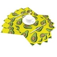 thumbnail image 2 of XMXT 6 Pcs Woven Placemats, Avocado Pattern Yellow Stain Resistant Anti-Skid Placemat for Kitchen Table, 12 x 18 inches, 2 of 6