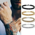 thumbnail image 2 of Bracelet Chaîne Byzantine pour Hommes, 4/5/6/8MM Grand en Acier Inoxydable, Cadeaux pour Lui, 2 of 5