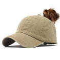 thumbnail image 2 of Weikingp Sun Hats for Women, Hat Plain Trucker Visor Buns Baseball Ponytail Unisex Cap Messy Baseball Caps, Sun Hats for Men, Baby Sun Hat Khaki, 2 of 2