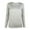 Gray, variant on Womens Fashion T-Shirts Solid Color Spring Fall Patchwork Long Sleeves Round Neck Casual Tee Tops Pullover Navy