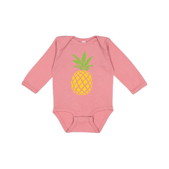 Inktastic Summer Pineapple Boys or Girls Long Sleeve Baby Bodysuit