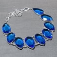 thumbnail image 2 of Tanzanite Quartz Pear Shape Gemstone Necklace Handmade Chain Jewelry 18" AB 1467, 2 of 2