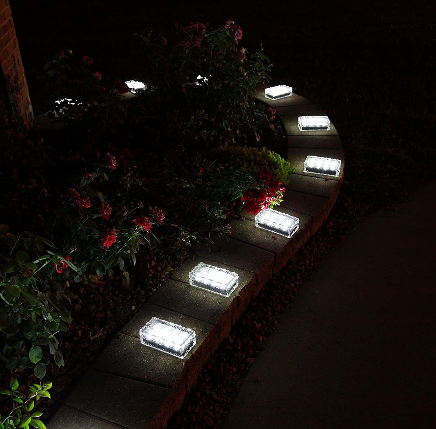 Solar Glass Brick White LED Light - Illuminate Your Outdoor Spaces