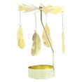 thumbnail image 3 of tredstone Christmas Tea Light Rotary Candlesticks Candle Holder Metal Xmas Home Decor Feather, 3 of 9