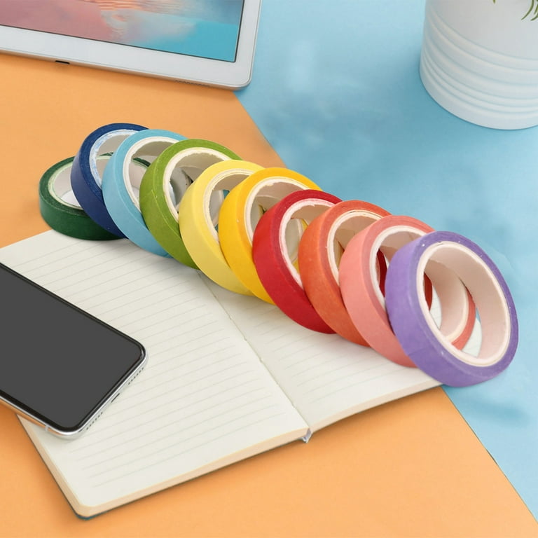 Décoratif Washi Tape Diy Rainbow Sticker Masquage Papier Set 10