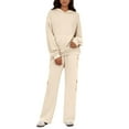 thumbnail image 4 of 2 Piece Sets for Women Fall 2025 Sweatsuits Outfits Lounge Matching Hoodie Set Travel Track Suits Winter Clothes Beige S, 4 of 4
