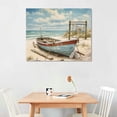 thumbnail image 2 of Nawypu   Blue ocean Decor Bathrooms Wall Art Print Artwork Poster Marine Theme Boat And Guide Board on Canvas Painting on Modern Sea View Room Bedroom Office Restaurant fireplace Mural Decor, 2 of 4