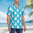thumbnail image 2 of Lsque Duck Dives pattern Hawaiian Shirt for Men, Unisex Summer Beach Casual Short Sleeve Button Down Shirts-Small, 2 of 9