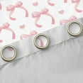 thumbnail image 4 of Feelyou Pink Princess Bow-tie Blackout Curtains Set of 2 (52x84 Each) for Kids, Kawaii Love Heart Window Curtains, Cartoon Bow Theme Curtains and Drapes, Blackout Curtains Bedroom Decor, 4 of 6