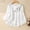 White, variant on Graphic Tees for Women T-Shirts Spring/ Women's Embroidered Round Neck Long Sleeve T Shirt Bohemian Loose Fit Floral Applique Top Green L