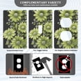thumbnail image 3 of Yayeee Blank Wall Plate Cover 1-Gang 4.5"x2.7" Home Unused Decorative Outlet, Green Flowers, 3 of 7