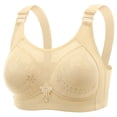 thumbnail image 2 of Xdegoge Full Figure Minimizer Bra for Women Unlined Mesh Lace Floral Embroidery Bras with Wide Cushion Straps High Support Underwire Bra for Large Bust Reduction & Shaping, 2 of 4