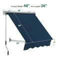 thumbnail image 6 of Macrout 48" Patio Window Awning, Fully Assembled Manual Retractable Sunshade for Door Entrance, Dark Blue, 6 of 8