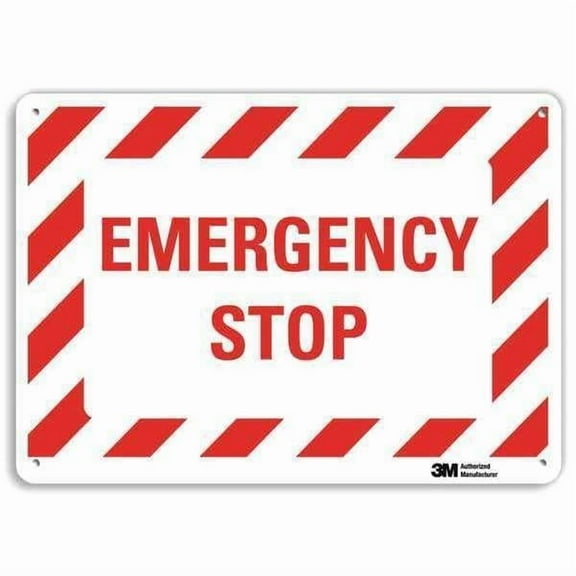 Safety Sign, 10 in Height, 14 in Width, Aluminum, Horizontal Rectangle, English