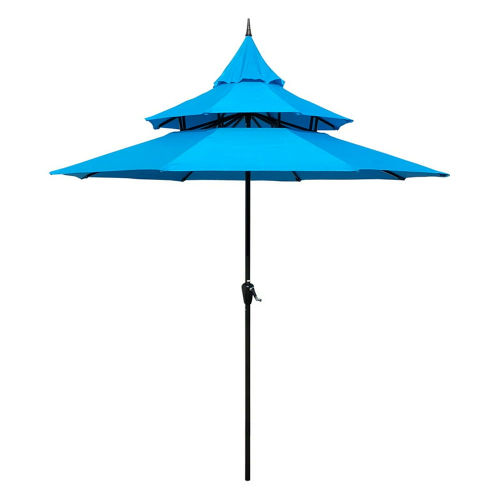 Abble 9 ft. Steel Pagoda Patio Umbrella - Walmart.com - Walmart.com