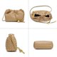 thumbnail image 4 of Bolso Joryin Woven para mujer, bandolera y noche, color marrón claro, 4 of 7