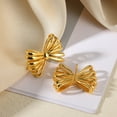 thumbnail image 5 of NICKSUN 18K Gold Plated Statement Stud Earrings for Women, Trendy Exquisite Retro Irregular Butterfly Love Bow Starfish Hypoallergenic Earring Jewelry Gift, 5 of 11