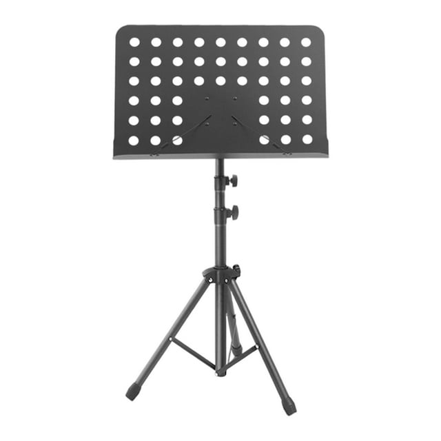 Yinanstore Support de Partitions Réglable en Hauteur Portable Antidérapant Installation Simple Support de Livres de Musique Pliable pour Guitare de Groupe Ukulélé Violon Noir
