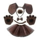 thumbnail image 4 of Diadema con Orejas de perro y pajarita de cola jinwen Disfraz Diadema de cola de disfraz Marrón, 4 of 8