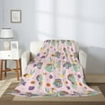 thumbnail image 2 of Rateoe Fish Seahorse Pattern Flannel Throw Blanket, Ultra-soft Blanket for Bed, Couch, Car, Hypoallergenic Anti-pilling blanket-50"x40"(Vertical), 2 of 6