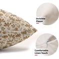 thumbnail image 3 of Vintage Flower Pillow Covers 18x18 Set of 2 Rustic Cute Small Floral Black Brown Old Style Decorative Throw Pillows Outdoor PillowCase Farmhouse Linen Cushion Case Decor for Home Sofa Couch Bed, 3 of 6
