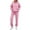 Pink, variant on Womens Tracksuit Set 2 Piece Sweatsuits Outfits Long Sleeve Hoodies Jogger Sweatpants Fleece Matching Sweat Sets, 3XL