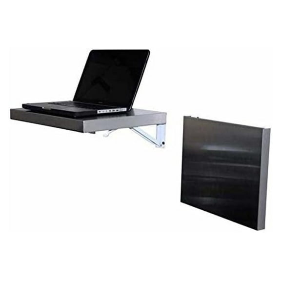 Folding Workstation, Stainless Steel, Wall Mounted Shelf, 17" X 14"