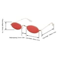 thumbnail image 4 of Rosvola Gafas de Sol ovaladas Gafas de Sol Femeninas, Gafas Opacas Gafas de Sol de Chica Caliente Gafas de Sol Catwoman Lentes(Gold Frame Red) Ecomeon no, 4 of 5