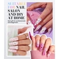 thumbnail image 4 of MelodySusie 3Pcs Nail Art Brush Set, Sizes 8 10 14 for Acrylic Application and Powder Extension, Pink, 4 of 8