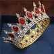 thumbnail image 3 of Crystal Vintage Royal Queen King Tiara y Crown Pageant Prom Crown Wedding Hair Accessories brillar Electrónica, 3 of 3