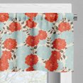 thumbnail image 5 of Ambesonne Renaissance Valance & Curtain, Flourishing Bouquet, 55"x24", Pale Blue Vermilion, 5 of 7