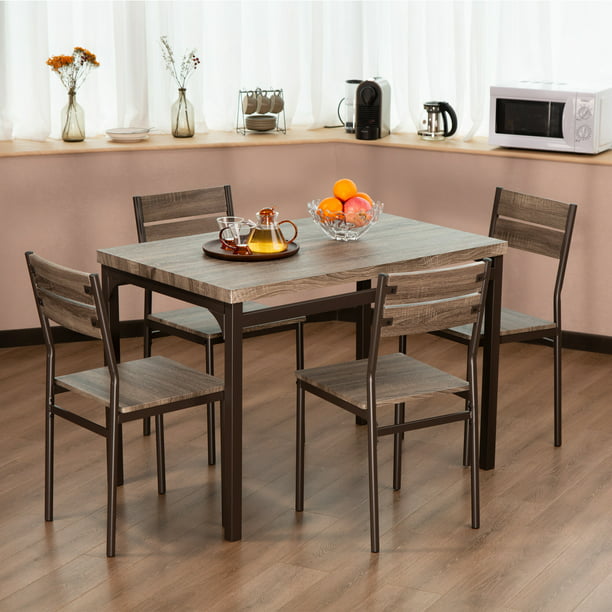 Zenvida Dining Table Set For 4 Rustic, Sonoma Dining Table 6 Chairs Set Of 4