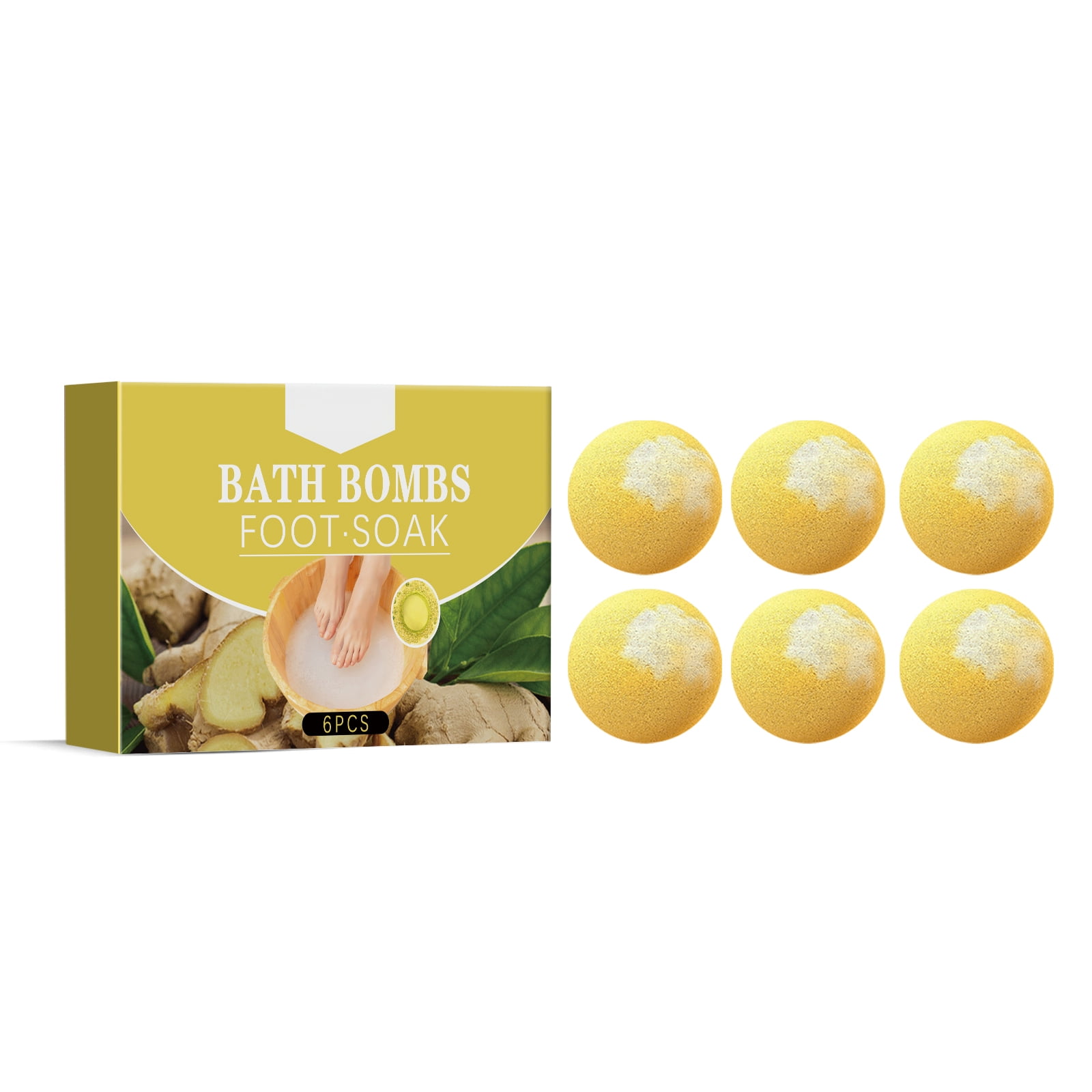 Alvantor Foot Bath Bombs for Dry Cracked Feet, Moisturizing Foot Soak Balls with Essential Oils, Foot Care Spa Treatment, 6pcs