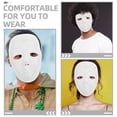 thumbnail image 2 of KAKOWELY 2 máscaras en blanco para hombre, máscara de fiesta, máscara de cosplay, 2 of 5