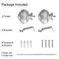 thumbnail image 5 of UTOPIA ALLEY Wall Mounted 3/4 Inch Curtain Rod - Curtain Rods For Windows 28 to 48 Inch, Adjustable Drapery Rods, Nickel Curtain Rods, Bedroom Curtain Rods, Tapestry Poles (Nickel, 28"-48"), 5 of 8