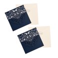 thumbnail image 4 of CIMAXIC Wedding 10 Sets Hollow out Exquisite Invitations Romantic Invitation Cards Envelopes for Engagement Wedding Birthday Party (Invitation+White Card+Envelope+Sealing Sticker) (Blue), 4 of 4