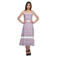 thumbnail image 1 of Moomaya Robe Longue Maxi Décontractée pour Femmes en Coton Imprimé à Bretelles Réglables, 1 of 6