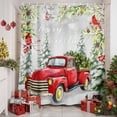 thumbnail image 3 of Christmas Truck Shower Curtain, Xmas Trees Red Birds Snowflake Winter Waterproof Fabric Shower Curtains with 12 Hooks, Bathroom Curtain Set for Bathroom Accessories Decor, 48 x 72 Inches, 3 of 9