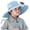 Blue, variant on Kids Solar & USB Powered Fan Sun Hat, Wide Brim UPF 50+ Cooling Bucket Hat with Charging Cable, Breathable Mesh Outdoor Hat for Boys Girls 1-12 Years Old