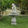 thumbnail image 4 of LuxenHome 34" Resin Cherub Angel Outdoor Water Fountain, Garden Water Feature Decor, 4 of 11