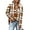 Plaid Brown, variant on Womens Tops V Neck Button Sweatshirt for Women Pullover Long SLeeve Shirts Fall Outfits 2026 Loose Fit S-2XL