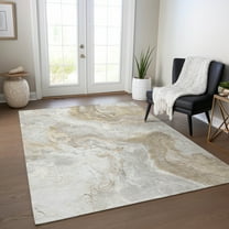 Addison Rugs Chantille Indoor/Outdoor Transitional Abstract Ivory Washable Rectangle Rug, 10' x 14'