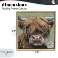 thumbnail image 4 of Stupell Industries Farmhouse Blossom Babe Cattle Gold Floating Frame Canvas Art, 25 x 25, by Sara G. Designs, 4 of 8