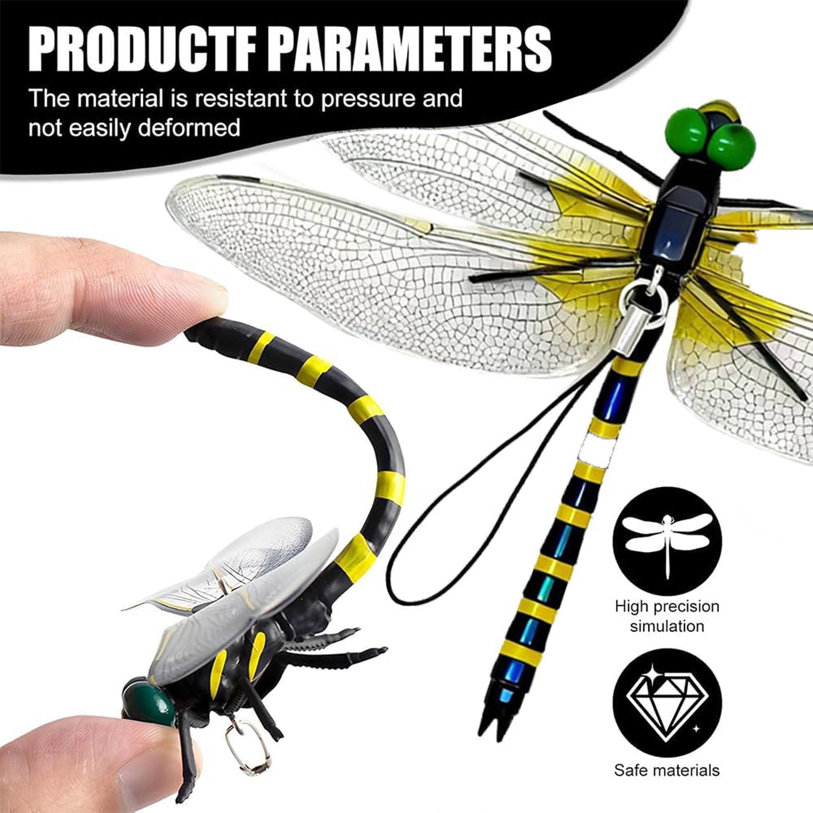 40PCS Dragon Fly Clips for Bugs Repellent ,Fake Dragonflies, Plastics Dragonfly for Garden Stakes Decor Yard Ornaments for Hat,Deer and Horse,Fly Scare Devices for Indoor Outdoor