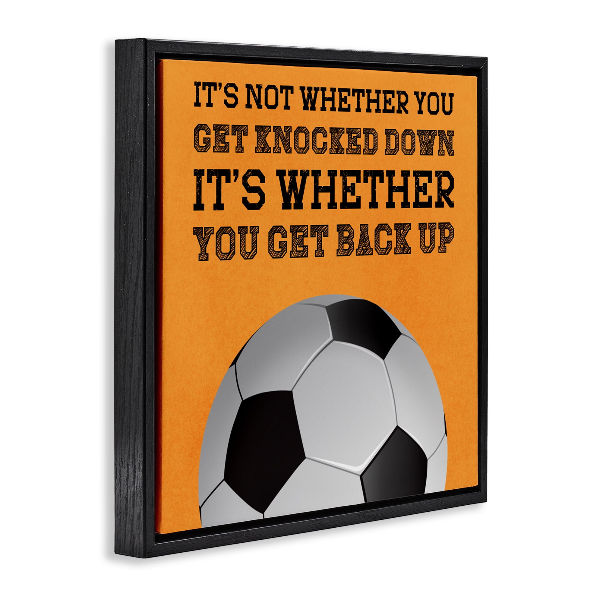 Whether You Get Back Up Black Framed Floater Canvas Wall Art, design by Marcus Prime