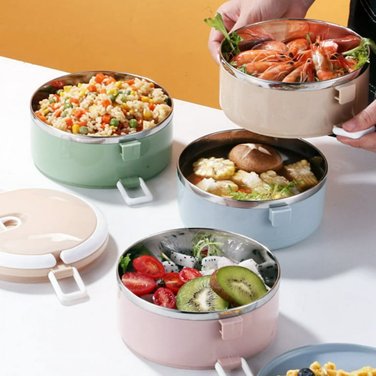 Round insulated lunch box food container